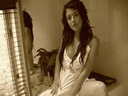 Sepia Toned White Panty Tease
