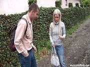 Glorious And Hot Blonde Loves To Lick His Huge Balls