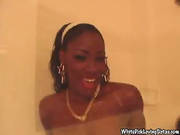 Lustful Ebony Babe Giving Head