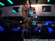 Check Out This Hot Stripper Stripping On A Pole