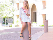 Hot Girl Flashes And Gets Naked Around Town In Public