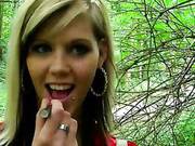 Public Blowjob For Skinny Slut