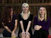 Three Young Chicks Bound, Gagged & Fucked Till They Cum