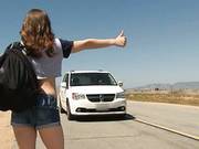 Old Guy Picks Up Cute Teen & Fucks Her In His Car