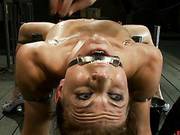 Redhead Is Tied Up & Has Her Fuck Holes Dominated