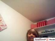 Hot Teen Striptease And A Quick Rub