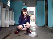 Japanese Student Angel  Public Crapper