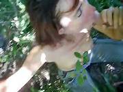 Amateur Slut Gives Her Hot Boyfriend  Blowjob In Public