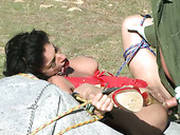 Geologist Catchs Asian Slut, Ties Her Up And Mouth Fucks Her