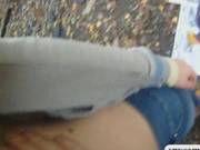 Dumb Slut Let A Guy Banged And Nutted On Her In Public Park