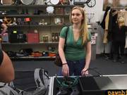 Hot Blonde Shows Off Her Ass For A Necklace And Money