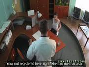 Doctor Fucks Patient On A Recepcionists Desk