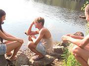 Autumn & Grace & Molly & Olie & Savannah In Outdoor Orgy Movie With Hot Student Chicks