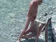 Oral Stimulation-sex Action On The Beach