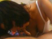 A Small Tits Lady Sucking Cock