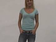 Blonde Is Going Ga Ga Over Rubber Dick Machine