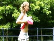 Britney Shows Her Anus In The Park To Videocamera