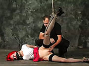 Red Haired Slut Is Tied Up And Punished By Horny Master