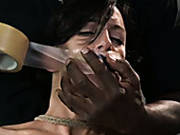 Tied Up And Restrained Brunette Sitting In A Wheel Chair Is Punished By Bbc
