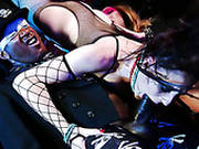 Suspended Whore In Fishnets Gets Her Throat Fucked By Horny Master