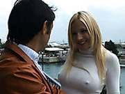 Appetizing And Bosomy Whore Gets Her Pretty Face Jizzed