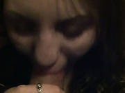 Dark Haired Shy Hooker Performs Steamy Bj On Pov Camera In The Darkness