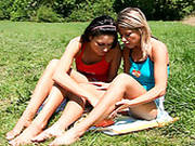 Naughty Lesbians Teasing Each Other In Hot Lesbian Sex Scene