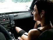 Horny Raven Haired Bitch Enjoyed Steamy Ass Fuck On The Roadside