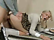 Bootyful Blond Haired Hooker With Pigtails Gives Ahead To Her Bf