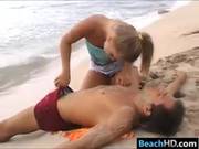Hot Young Chick Fucked At The Beach