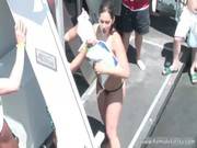 Sexy Blonde Teen In Swimsuit Shows Her