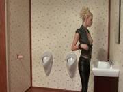 Glam Blonde Gets Bukkake From Gloryhole