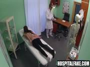 Yummy Brunette Patient Gets Massaged And 