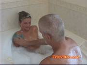 Daddy Bathes His Teen Step Daughter