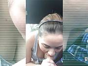 Blowjob In The Car Finished In The Mouth Slut Public Orgasm
