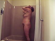 Wife Taking A Shower Getting Ready For The Night