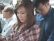 Asian Slut Sucks Cock In The Bus