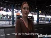 Eurobabe Make Money By Fucking Stranger In The Bus Station