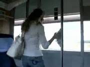 Sexy Girlfriend Has Bathroom Sex On The Train
