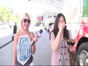 Naked News Eila Samples Some Food Truck Delicacies