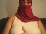 Sexy Hijab Girl Flashes Boobs Ass And Delicious Pussy