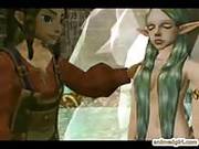   Lesbian Hentai Elf Kissing And Such