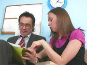 Dirty Old Teacher Takes Advantage Of His Pupil