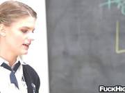 Slutty Schoolgirl Fucks Her Teacher In Classroom