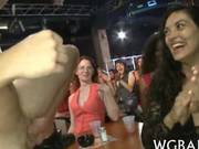 Stripper Has All Of The Bitches Suck On His Pecker 