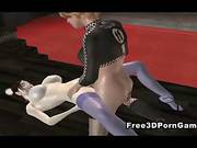 3d Cartoon Asian Gets Her Pussy Fucked By A Tranny