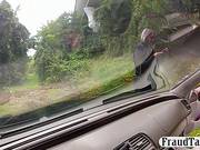 Taxi Driver Plays A Trick On A Hot Blonde Amateur Which Gets Him Laid
