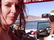 Sexy Playmates Enjoyed Water Boarding And Driving Ferrari Car