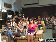 A Large Group Of Naughty Girls Are Taking Turns Sucking One Huge Dick, During A Party