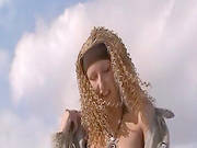 Outdoor Posing For Curly Chick In Heats